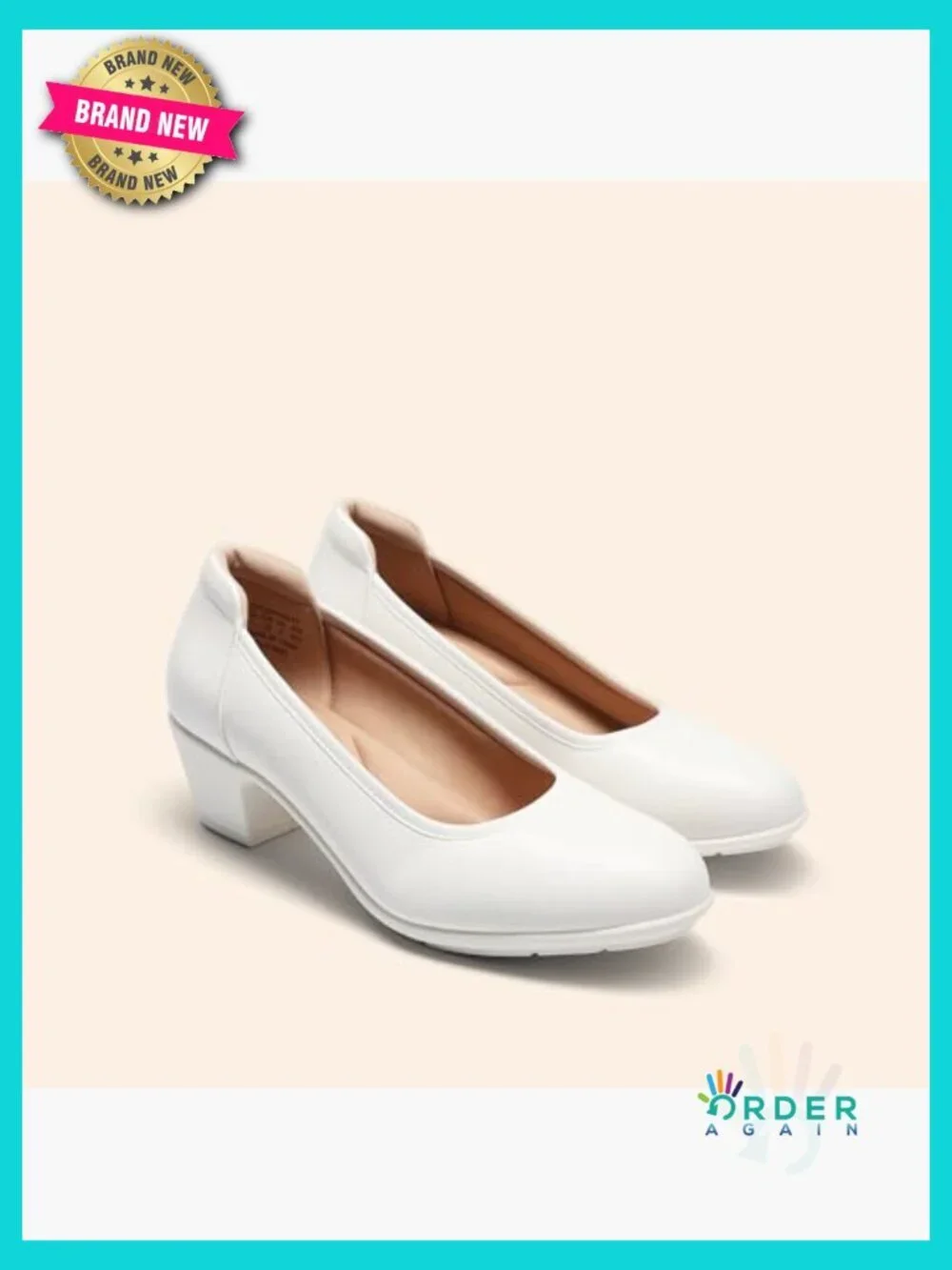 Low Chunky Heels Comfortable Block Work Pumps Closed Round Toe Dress Shoes